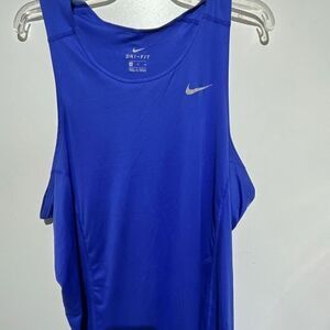 Nike Men's Blue Dri-FIT Athletic Sleeveless Training Tank Top Shirt Size XL